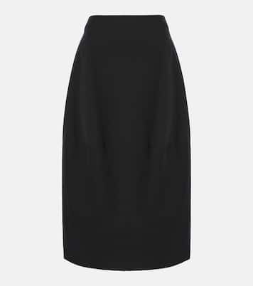 Jupe midi Skye en coton et laine | Fforme