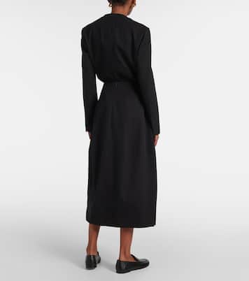 Jupe midi Skye en coton et laine | Fforme
