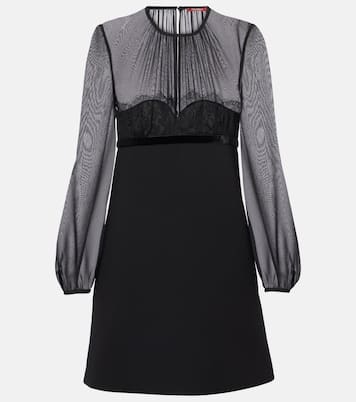 Jader sablé and silk georgette minidress | Max Mara