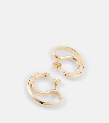 Drop 18kt gold-plated sterling silver earrings | Bottega Veneta