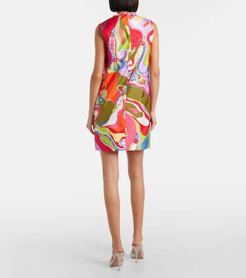 Abito corto Orchidee in twill di seta | Pucci