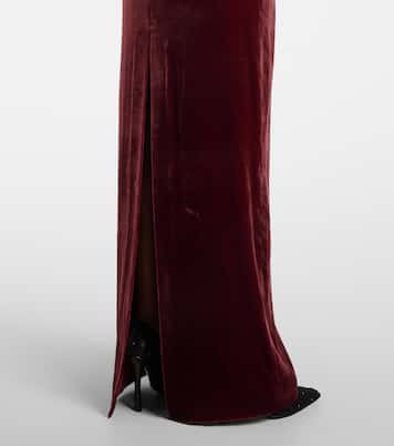 Abito lungo in velluto con cristalli | Roland Mouret