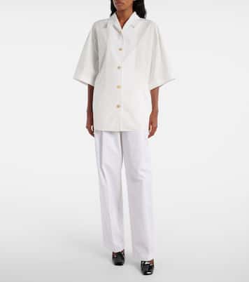 Trenton cotton poplin wide-leg pants | Khaite