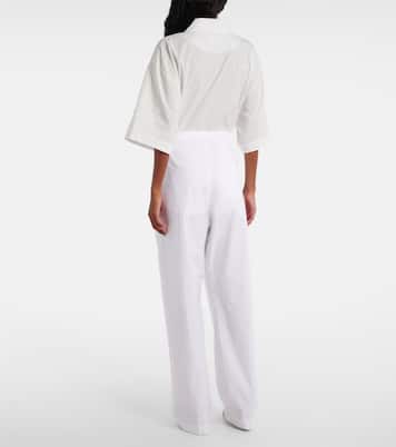 Trenton cotton poplin wide-leg pants | Khaite