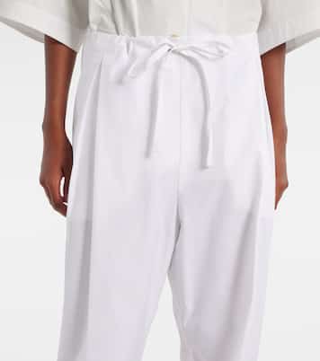 Trenton cotton poplin wide-leg pants | Khaite