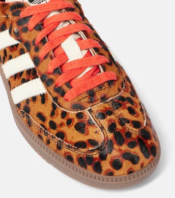 Samba OG leopard-print pony hair sneakers | Adidas