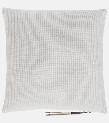 Cuscino in cashmere a coste | Brunello Cucinelli