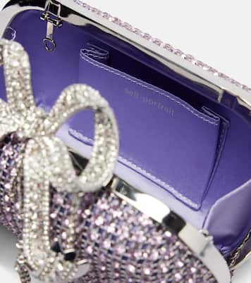 Crystal-embellished clutch | Self-Portrait