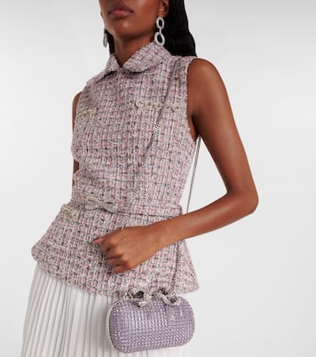 Crystal-embellished clutch | Self-Portrait