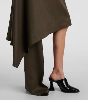 Falda midi asimétrica de lana | Bottega Veneta