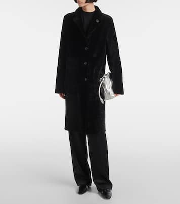 Reversible shearling and leather coat | Joseph