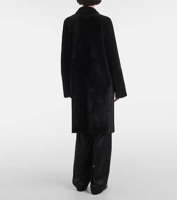 Reversible shearling and leather coat | Joseph