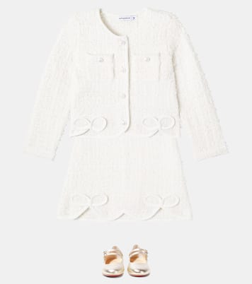 Bow bouclé jacket | Self-Portrait Kids