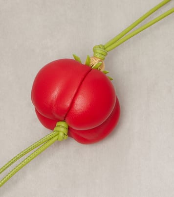 Paula's Ibiza Tomato leather bag charm | Loewe