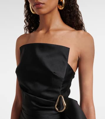 Draped strapless taffeta minidress | Roland Mouret