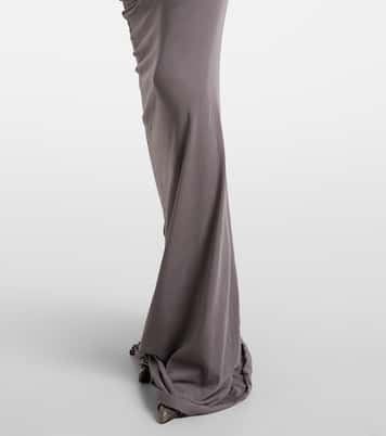 Draped ruched cotton-blend gown | Entire Studios