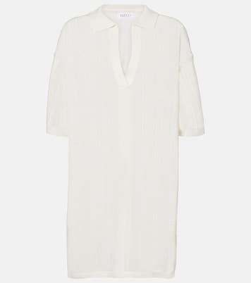 Mila cotton pointelle minidress | Velvet