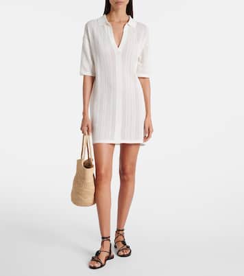 Mila cotton pointelle minidress | Velvet