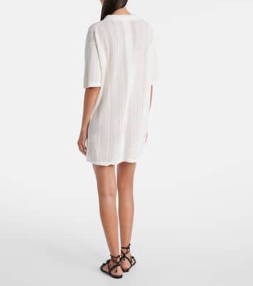Mila cotton pointelle minidress | Velvet
