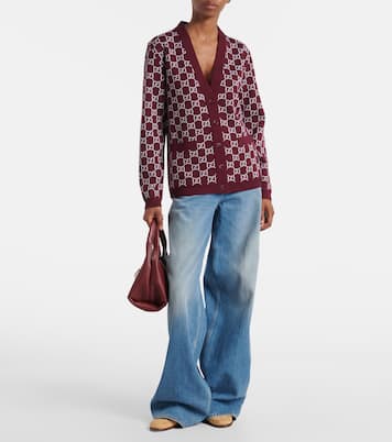 Wendbarer Cardigan GG aus Jacquard | Gucci