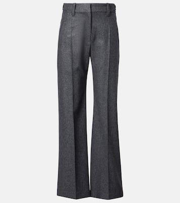 Pleated virgin wool straight pants | Brunello Cucinelli