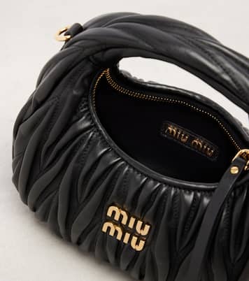 Wander Matelassé绗缝迷你皮革托特包 | Miu Miu