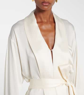 Belted satin wrap top | Victoria Beckham