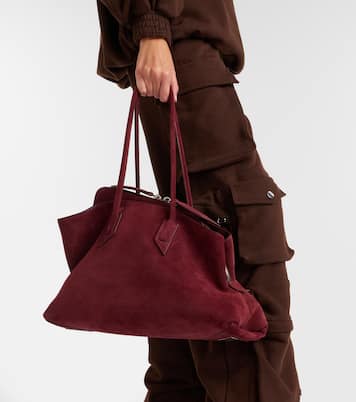 Tote Bag La Passeggiata Medium aus Veloursleder | The Attico