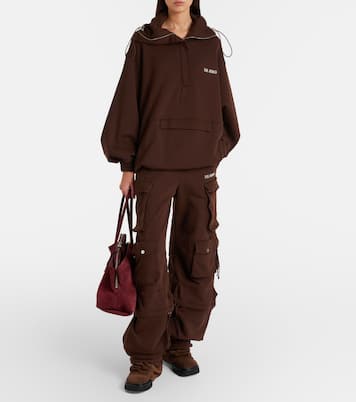 Tote Bag La Passeggiata Medium aus Veloursleder | The Attico