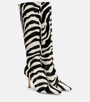 Bottes Gloria 85 en cuir façon poulain | Jimmy Choo