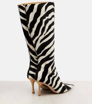 Bottes Gloria 85 en cuir façon poulain | Jimmy Choo