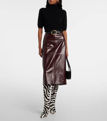 Bottes Gloria 85 en cuir façon poulain | Jimmy Choo