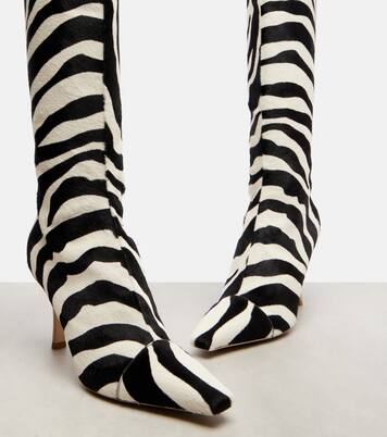 Bottes Gloria 85 en cuir façon poulain | Jimmy Choo