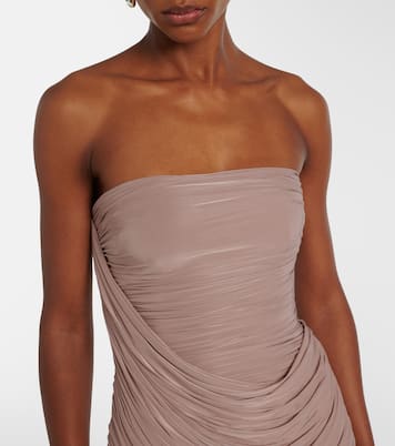 Draped jersey bustier dress | Alex Perry