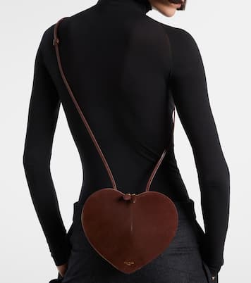 Le Cœur leather and suede shoulder bag | Alaïa