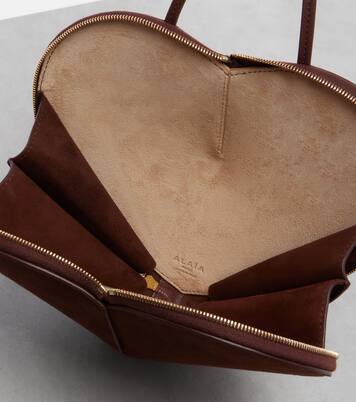 Le Cœur leather and suede shoulder bag | Alaïa
