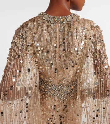 Honey Dew caped embellished gown | Jenny Packham