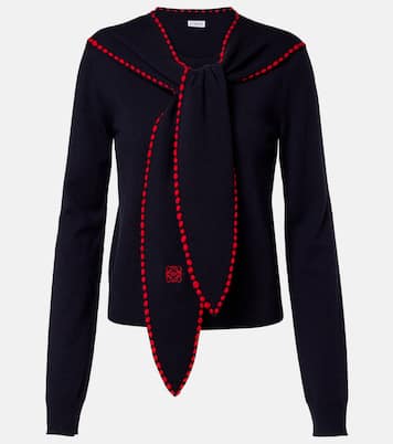 Scarf-detail wool sweater | Loewe
