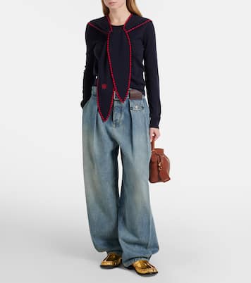 Scarf-detail wool sweater | Loewe