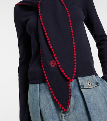 Scarf-detail wool sweater | Loewe