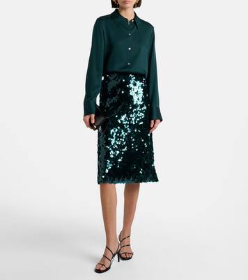 Midirock Lucite mit Pailletten | Vince