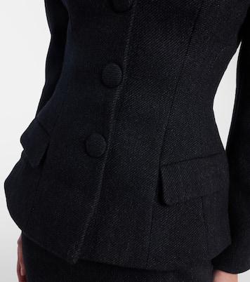 Wool-blend twill midi dress | Self-Portrait