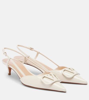 VLogo 40 patent leather slingback pumps | Valentino Garavani