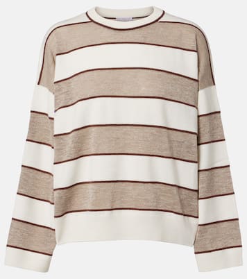 Striped wool, cashmere, and silk sweater | Brunello Cucinelli