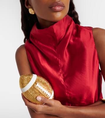 Clutch Football mit Kristallen | Judith Leiber Couture