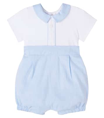 Baby cotton-blend playsuit | Patachou