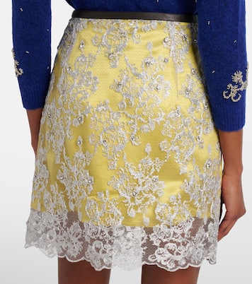 Embellished lace miniskirt | Jacques Wei