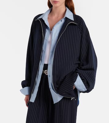 Baxter pinstripe oversized jacket | The Frankie Shop