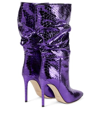 Python-effect leather boots | Paris Texas