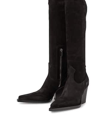 Suede over-the-knee boots | Paris Texas